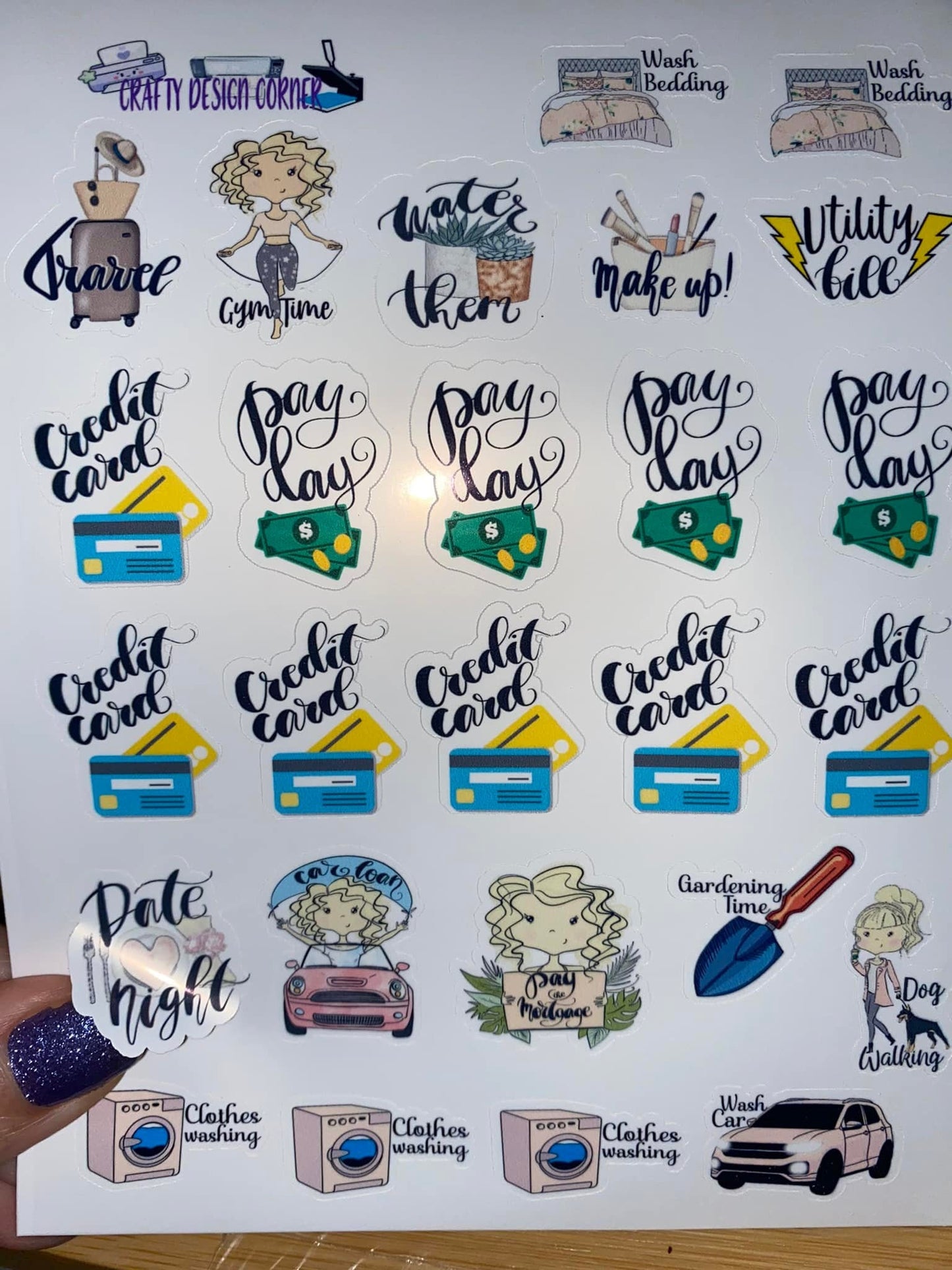 Budget Planner Sheet of Monthly Planner Stickers