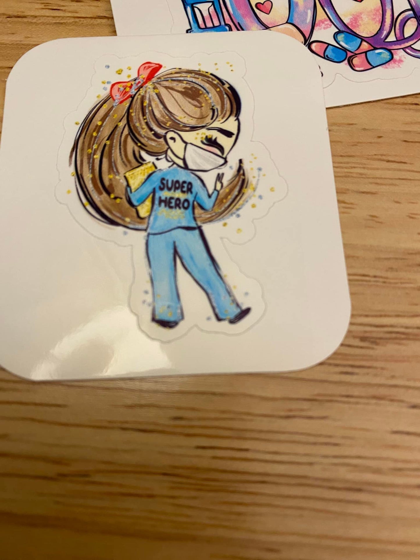 Medical Super Hero Sticker