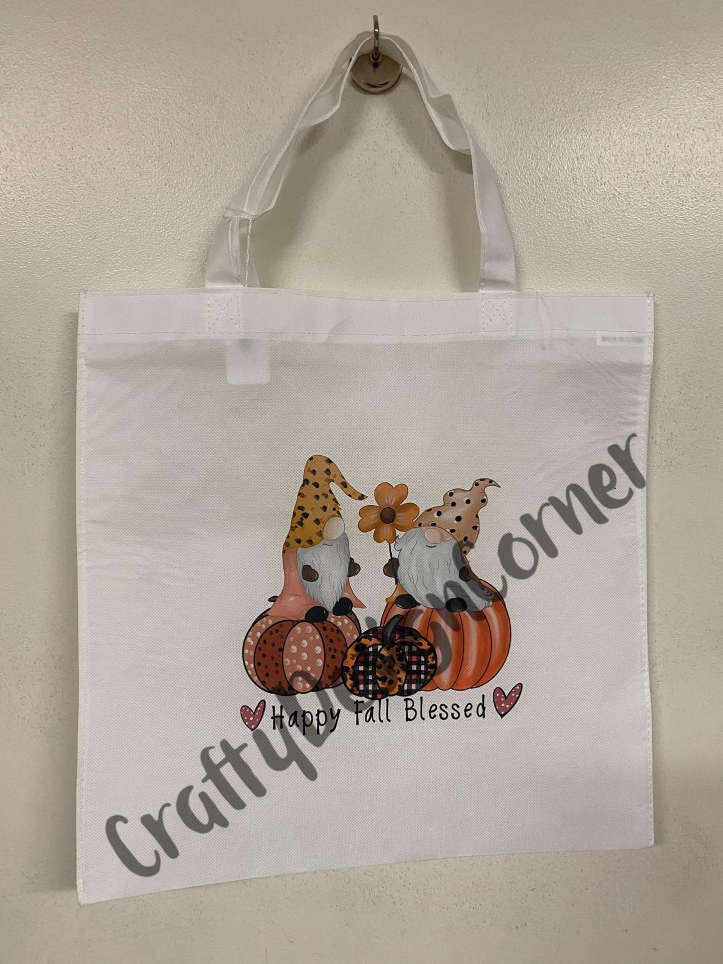 Gnomes on Pumpkins Happy Fall Blessed Eco Friendly Really Tote Sack