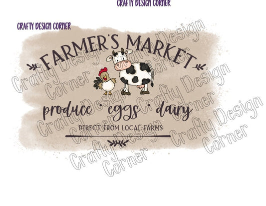 Famers Market Produce Eggs Dairy PNG/JPEG Digital Downloads
