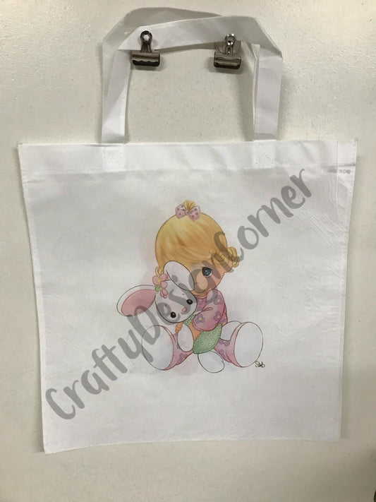 Double sided OOPSIE BAG RTS Little girl with bunny designed Tote Bag Eco Friendly