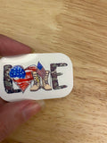 Love Military with Boots and Flags STICKER