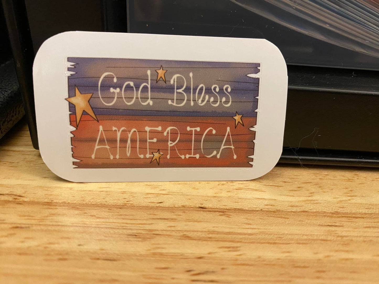 God Bless America Flag STICKER