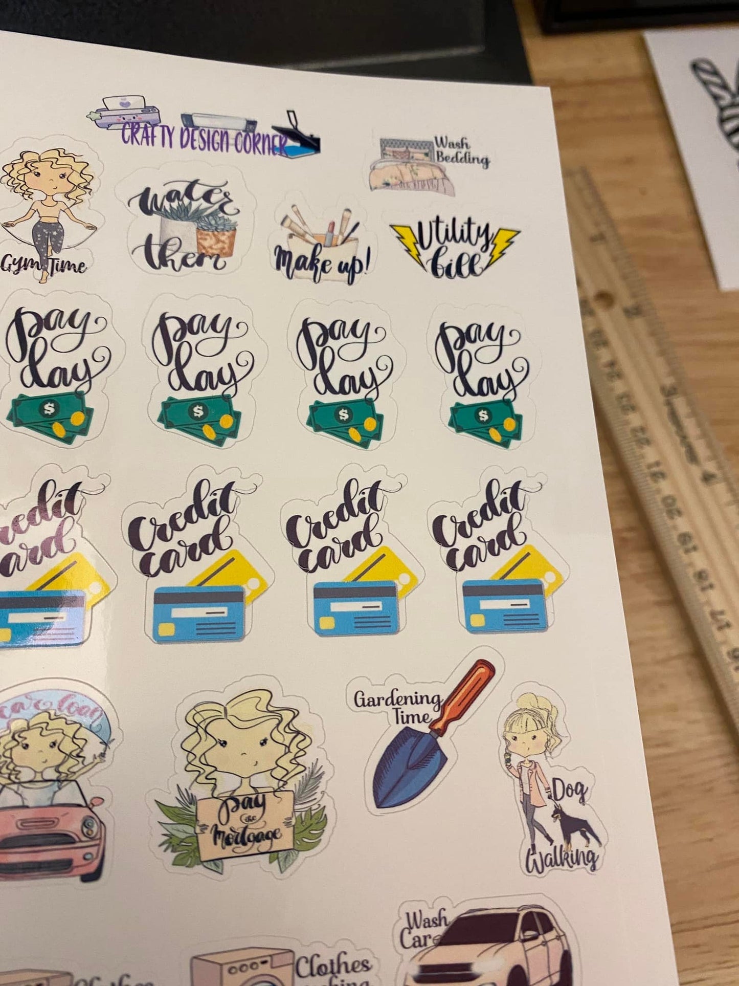 OOPSIE Budget Planner Sheet of Monthly Planner Stickers