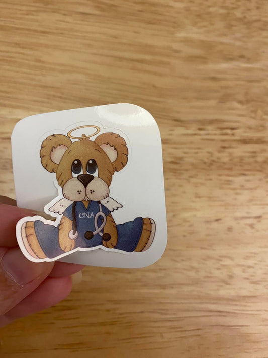 Cna Bear in Scrubs Sticker