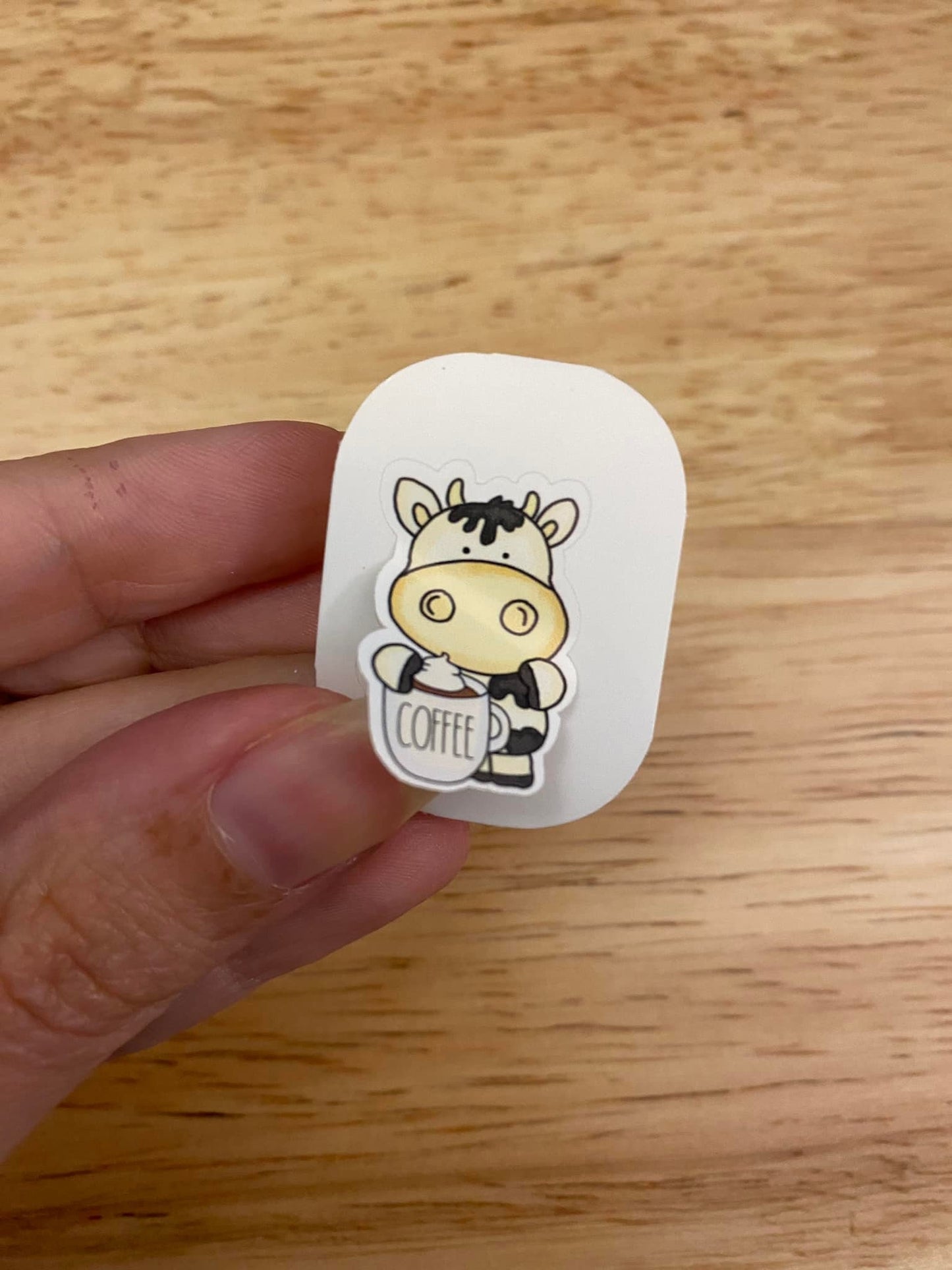 Cute Cow with Coffee Sticker Pack