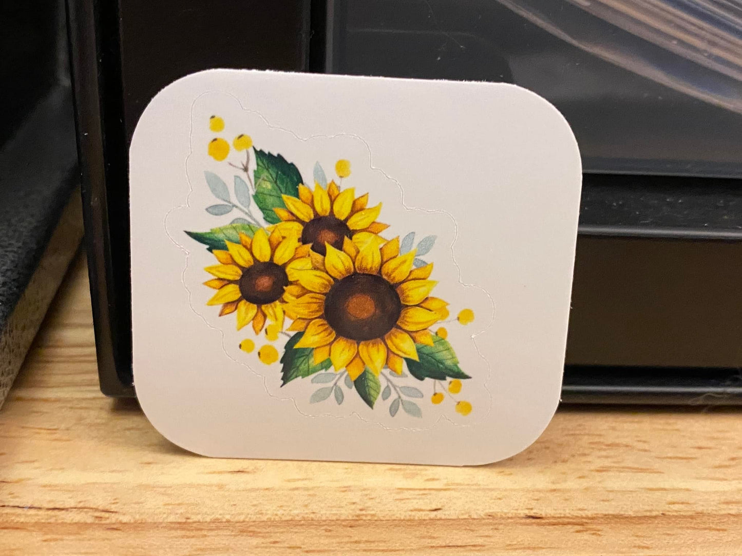 Sunflower Sticker, Corner Sticker, flower sticker, sunflowers, banquet floers