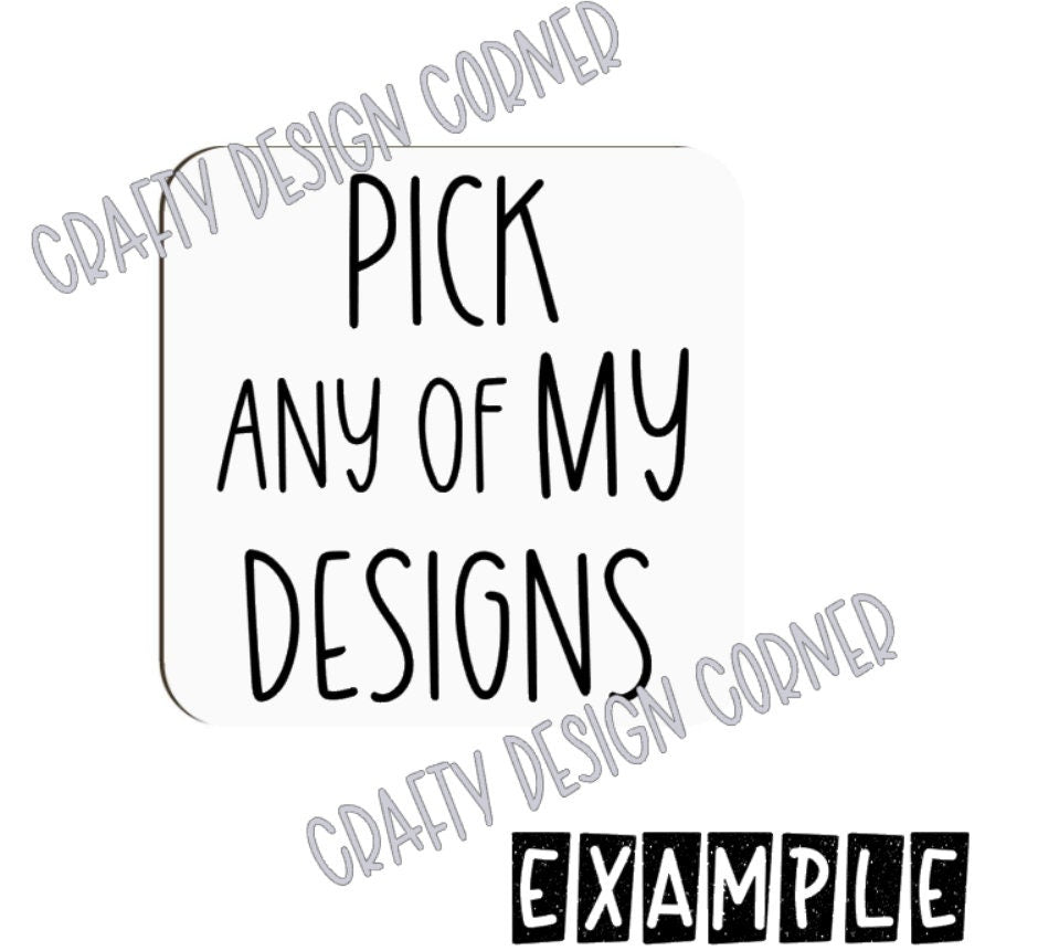 Pick a Design Coaster Round or Square Coaster options, Coffee Coaster, Soft Top Coaster