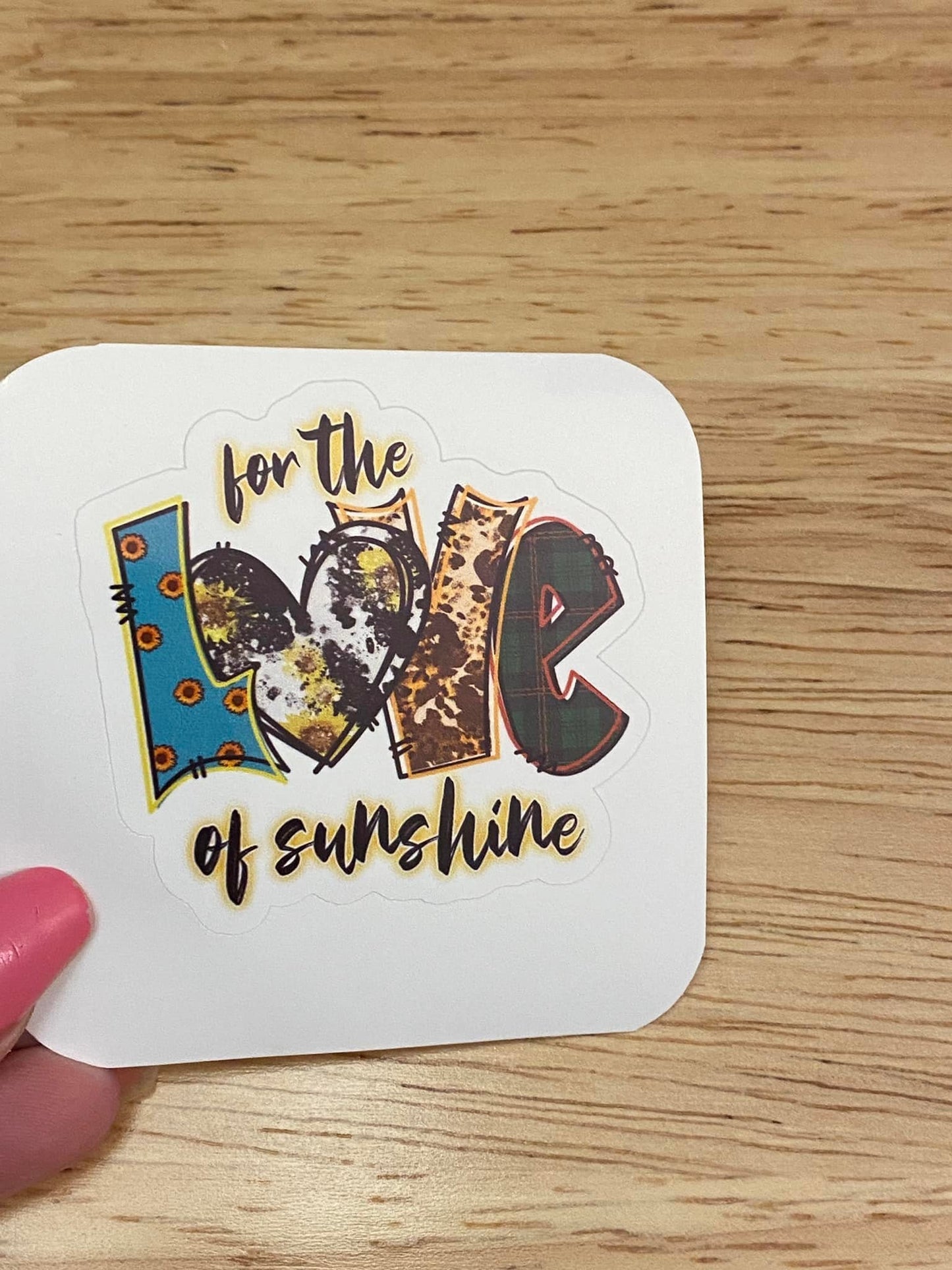 Blue For the Love of Sunshine Sticker