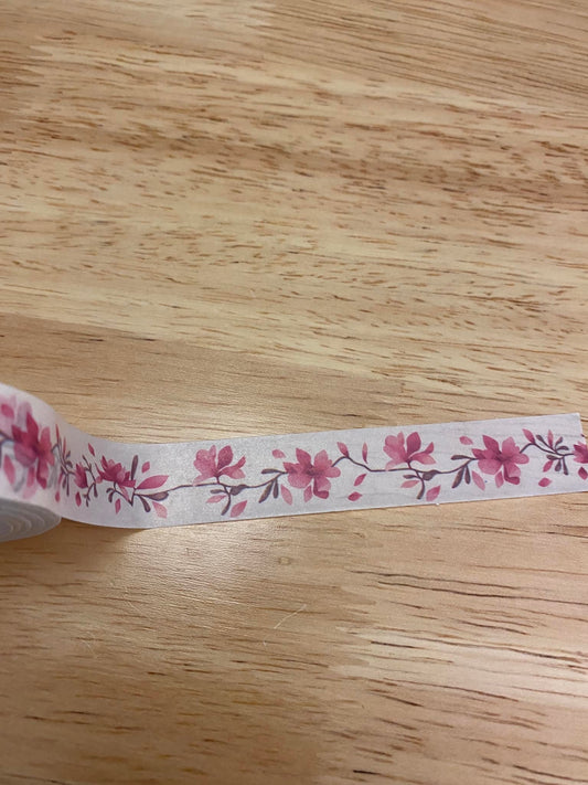 Big Roll of Pink Flower Washi Tape