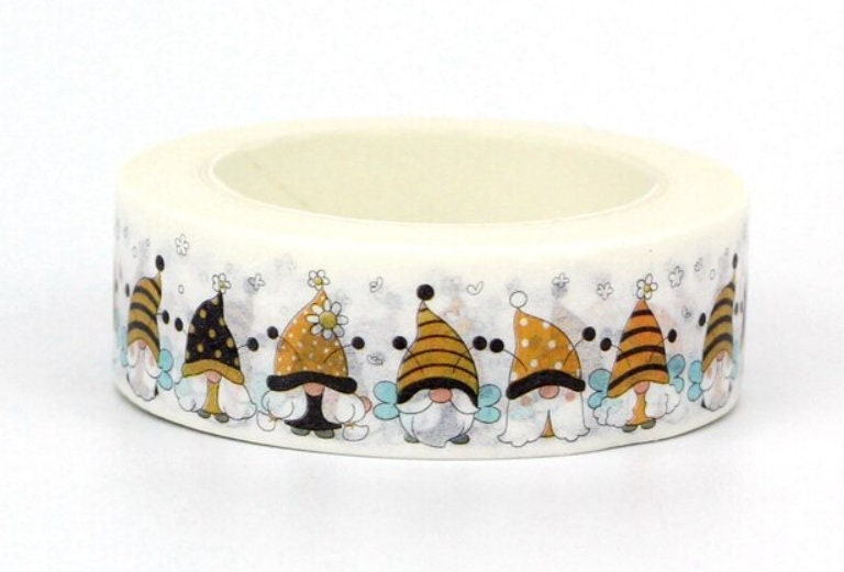 Big Roll of Bee Gnomes Washi Tape