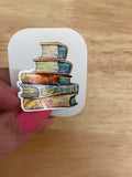 Medium Stack of Books Sticker, Books Sticker, Reader Sticker, Stack of Books sticker