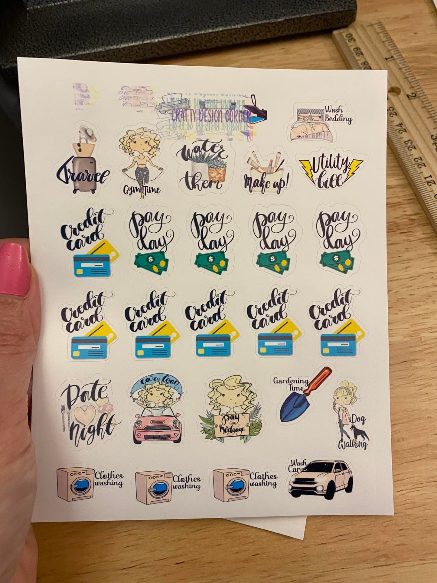 OOPSIE Budget Planner Sheet of Monthly Planner Stickers
