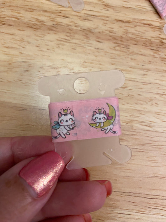 Sample Card of Rainbow Unicorn Cat Washi Tape