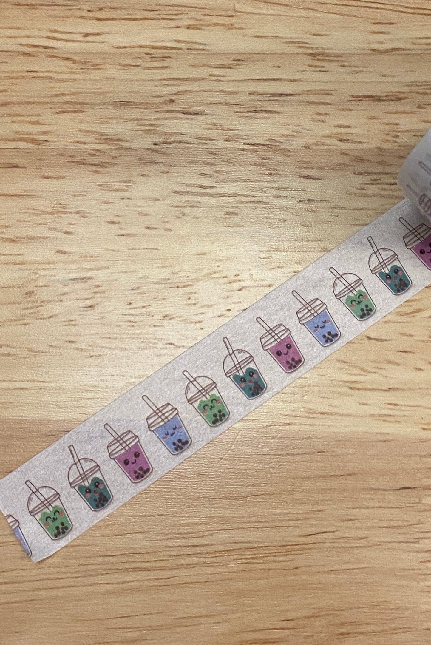 Single Sample Multi Colored Boba Tea Washi Tape