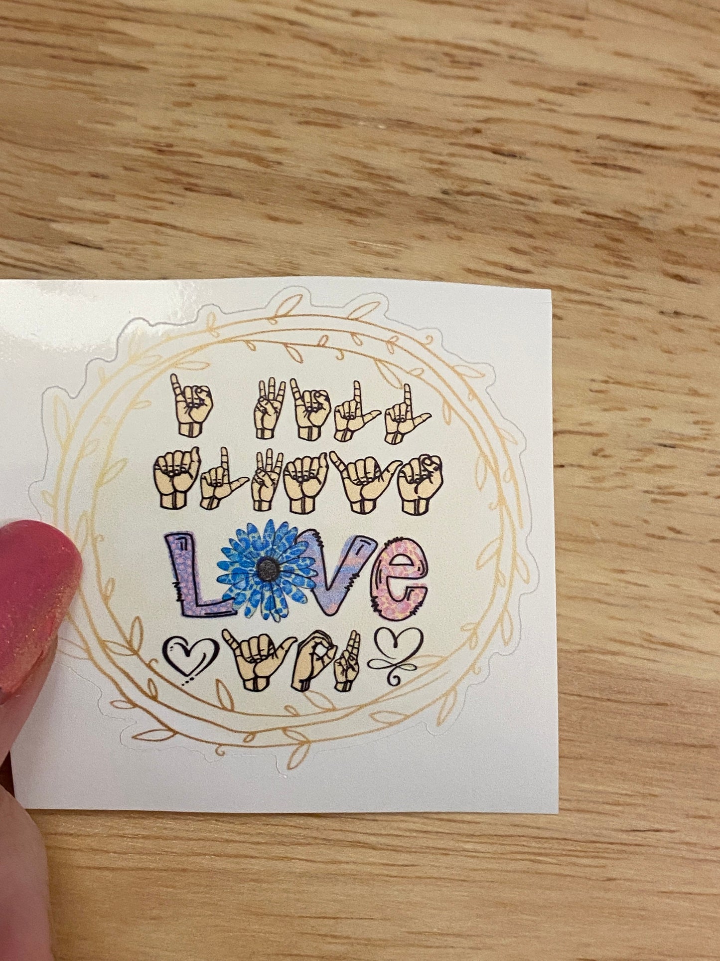 Sign Language I will Always Love you Sticker, Sign Language sticker, I will always love you Sticker, Love Sticker