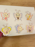 Sheet of Cute Butterflies Stickers