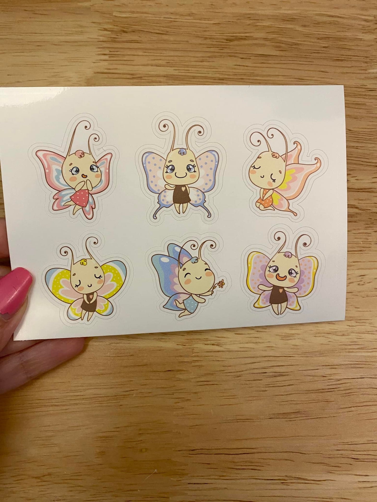 Sheet of Cute Butterflies Stickers