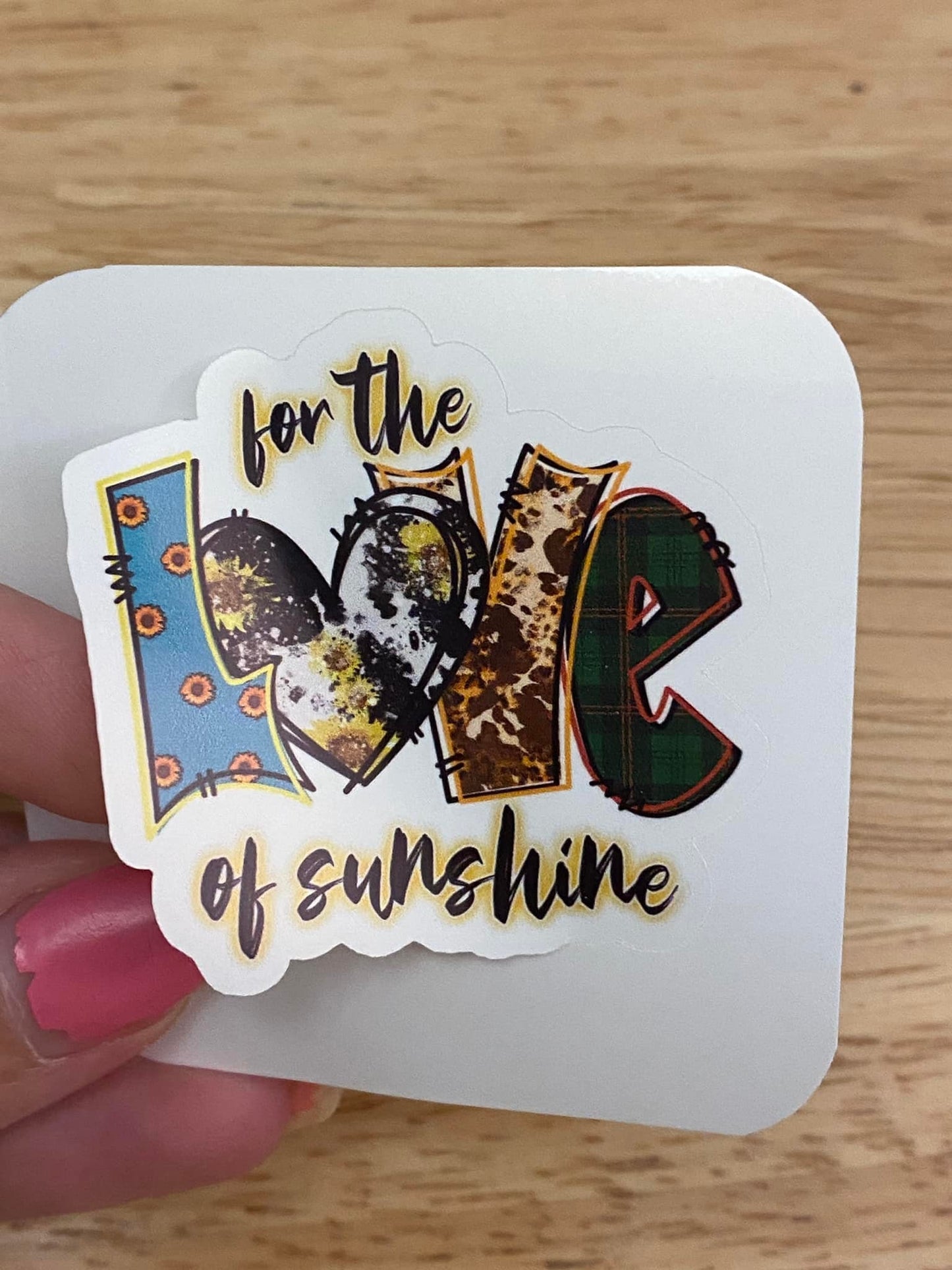 Blue For the Love of Sunshine Sticker