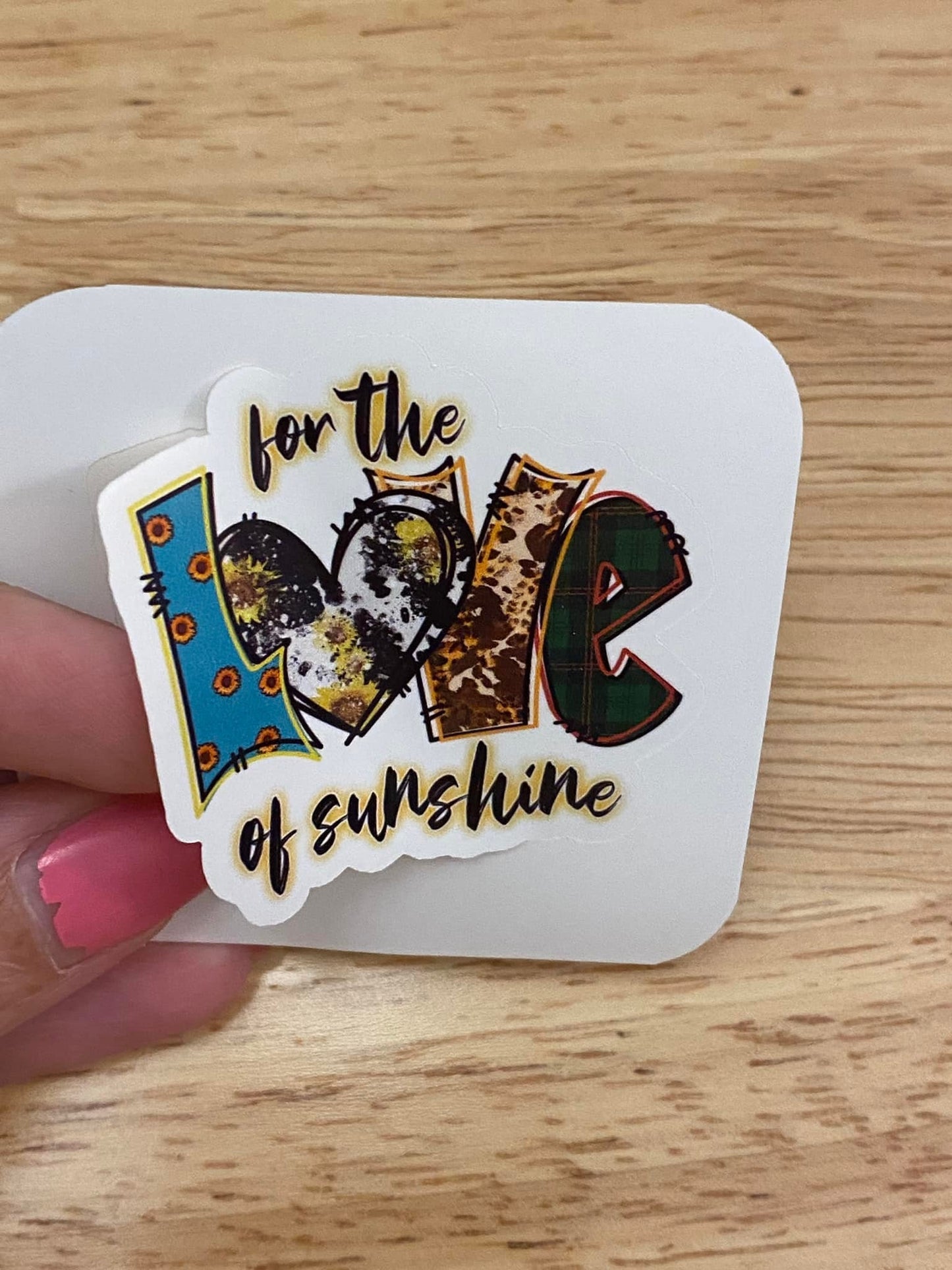 Blue For the Love of Sunshine Sticker