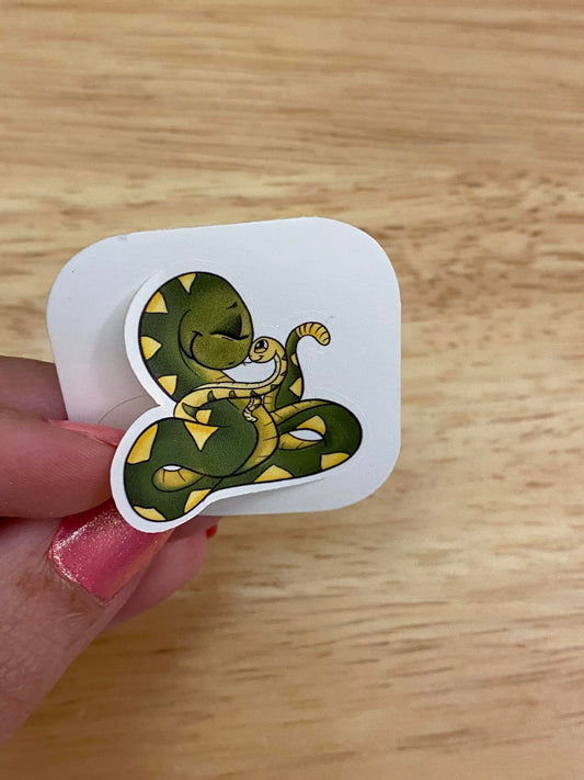 Cute Rattlesnake Mom with baby Sticker