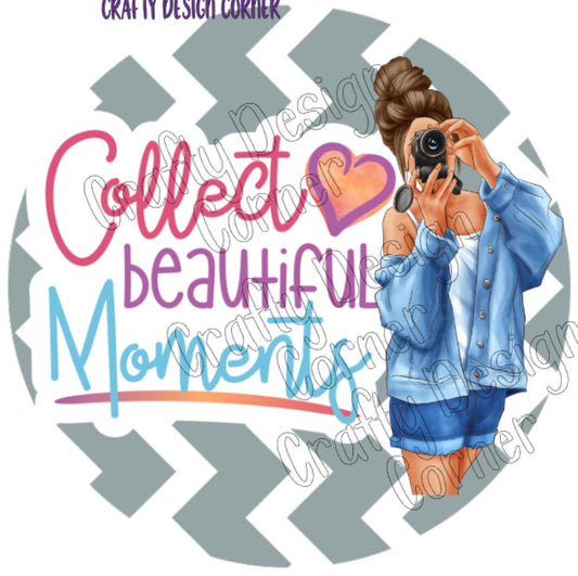 Brunette Collect Beautiful Memories PNG/JPEG Digital Download