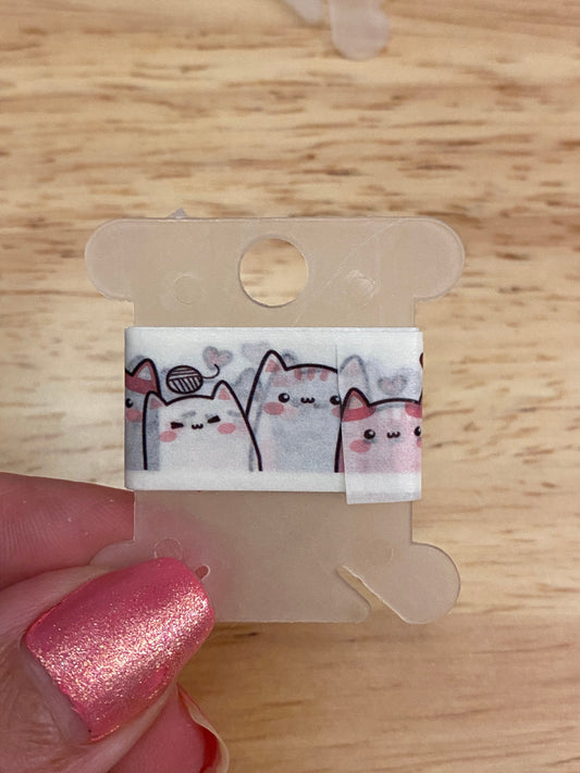 Sample Card of Multi Cats Standing Washi Tape