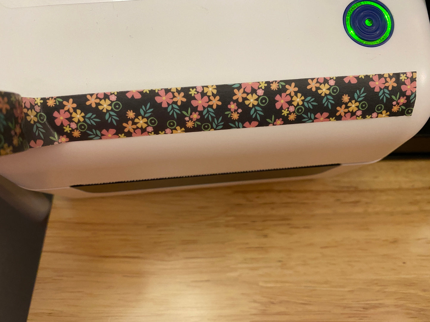 Big Roll of Black Floral Washi Tape, Cute Flower Washi Tape roll, Adhesive Masking Tapes, Pretty Flower Washi tape, Daisy looking flowers