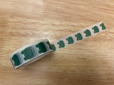 Big Roll of Kawaii Green Frog Washi Tape, Pony Washi Tape roll, Adhesive Masking Tapes, Frog Head Washi Tape