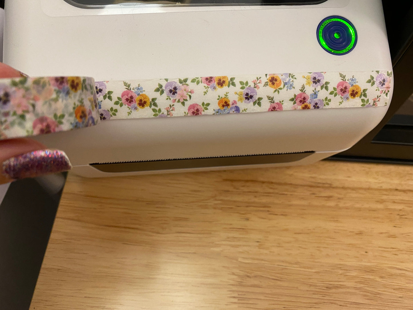 Big Roll of Pansy Washi Tape, Pretty Flower Washi Tape roll, Adhesive Masking Tapes, Flower Washi Tape