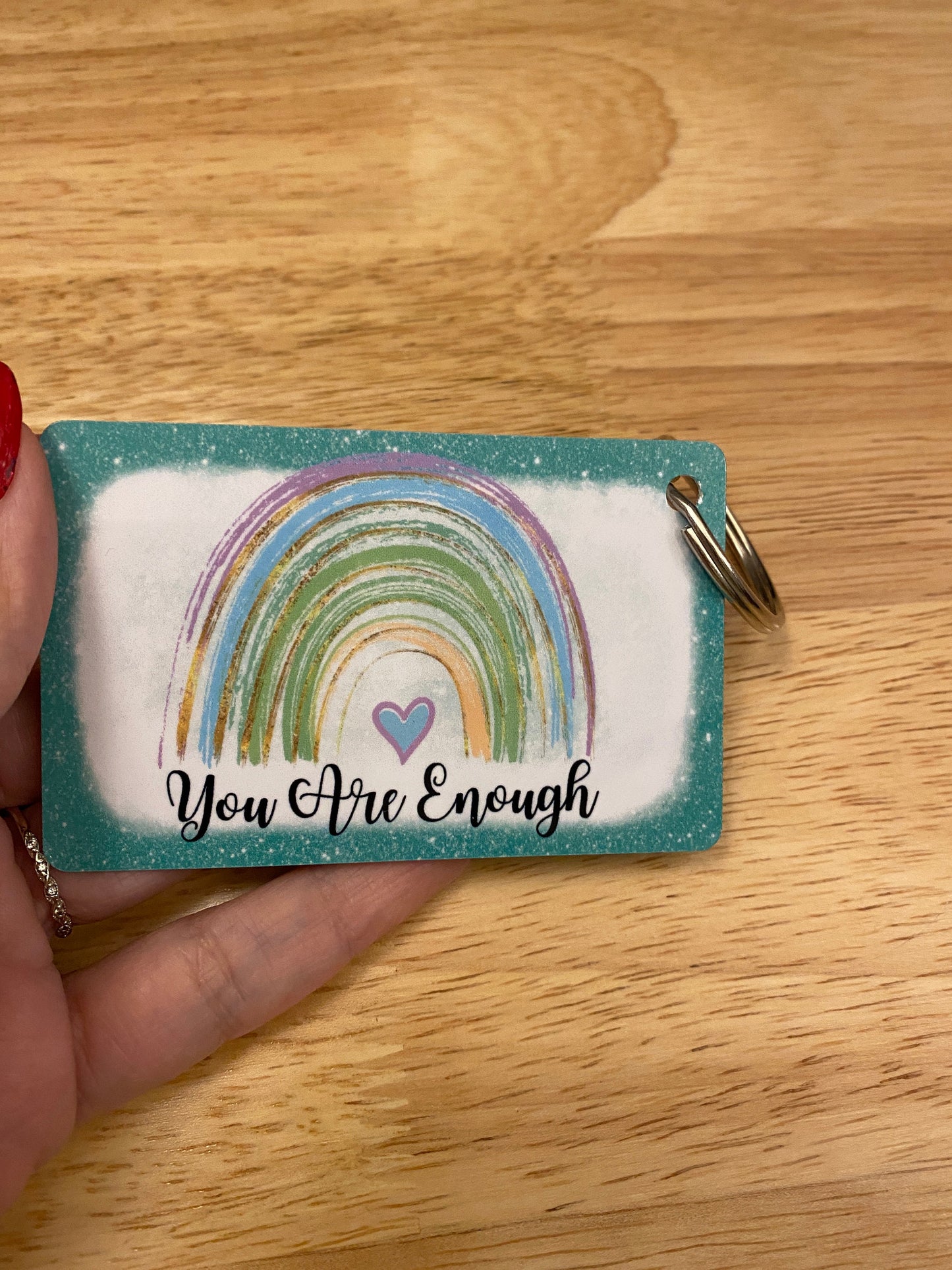 You Are Enough Key Chain Double Sided