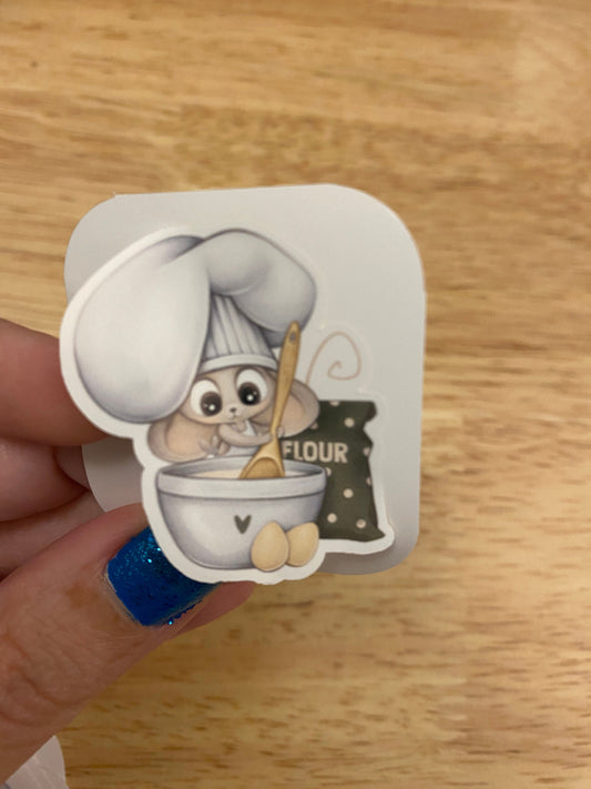 Cute Baking Bunny chief Sticker