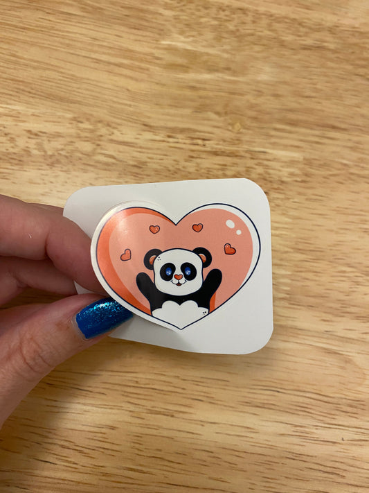 Happy Panda Love Sticker