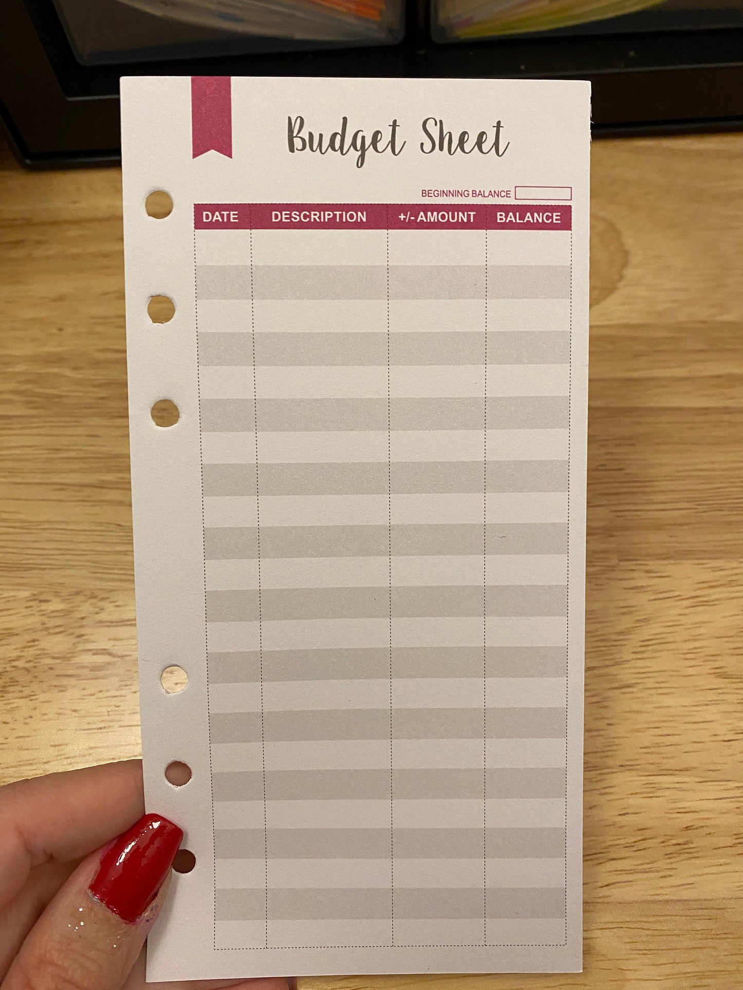 Cash Budgeting Sheets, Budget Insert Trackers for A6 Binders