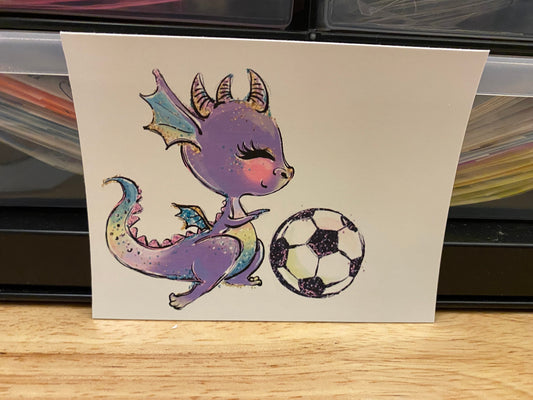 Purple Soccer Dragon WATER SLIDE