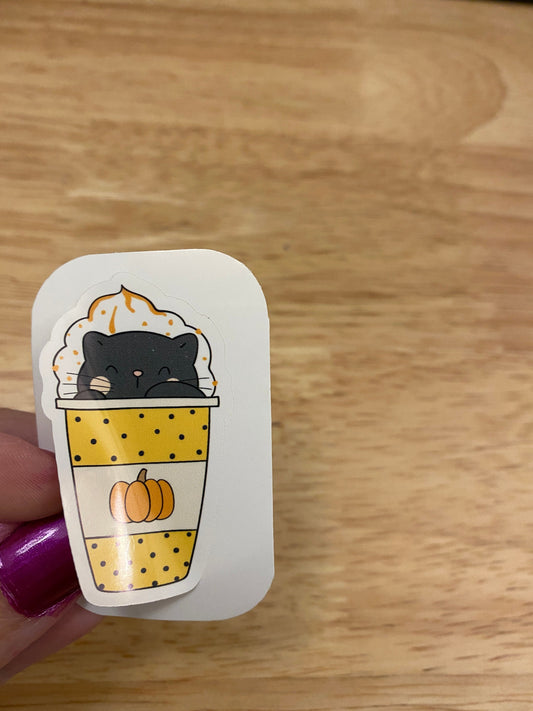 Pumpkin Spice Cat Sticker