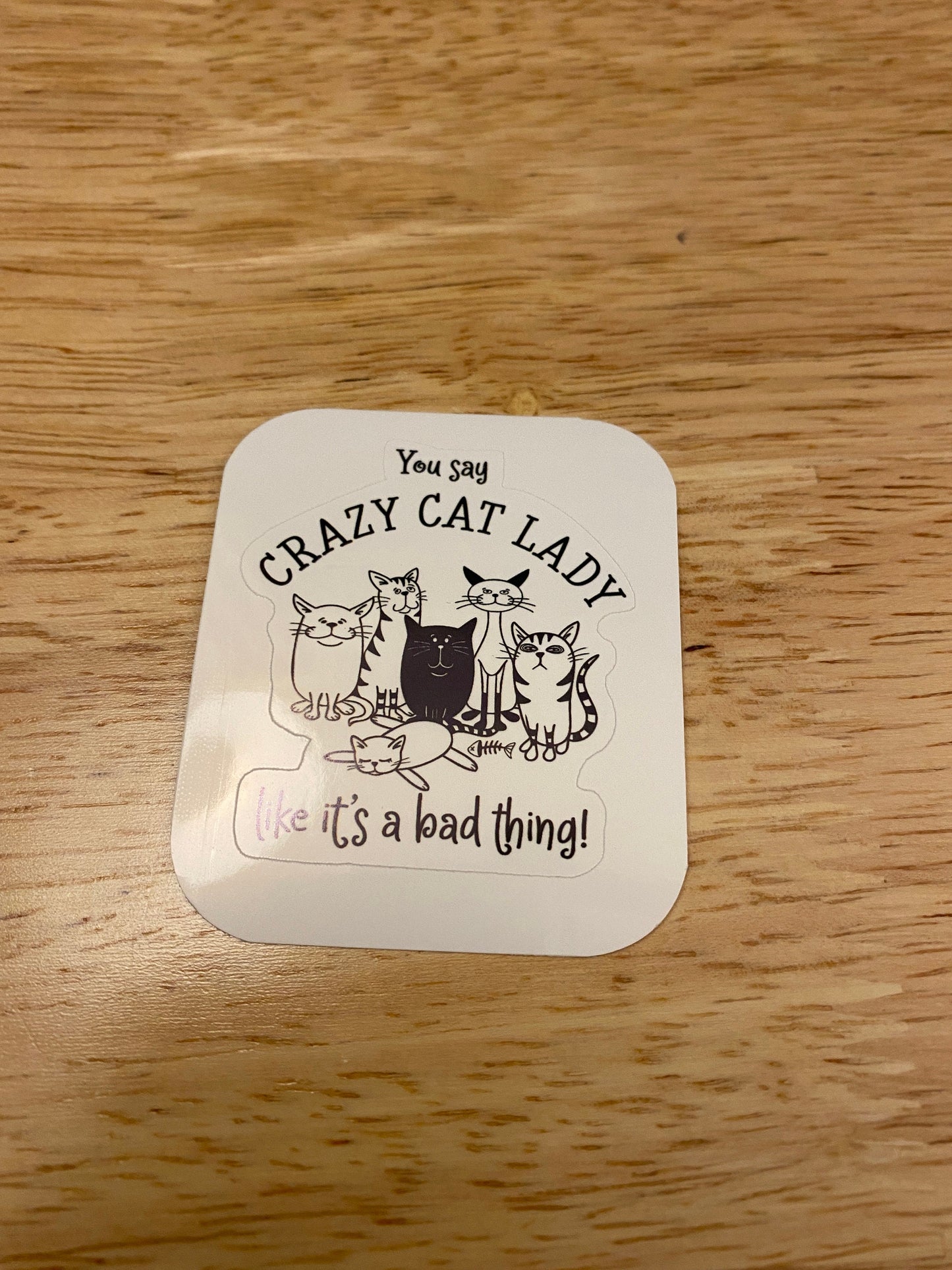 You say Crazy Cat Lady like its a Bad Thing STICKER