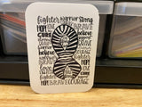 EDS Awareness Sticker with Encouraging words, Ehlers Danlos Syndrome Sticker, Mobility Syndrome sticker, EDS Sticker, Zebra Sticker
