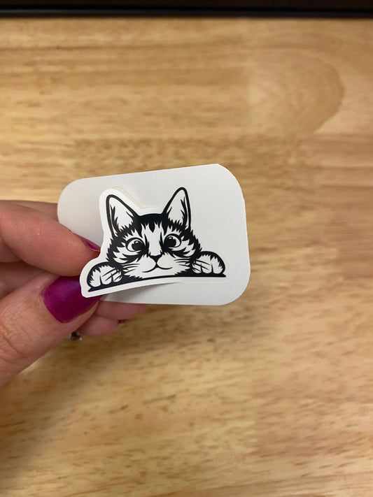 Counter Peeking Cat STICKER