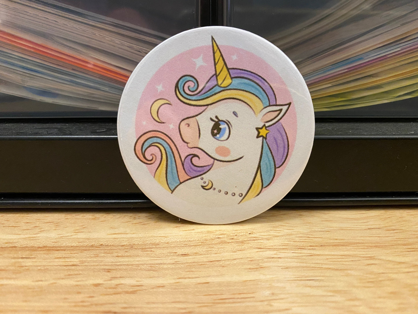 Happy Rainbow Unicorn 2.25" Button Pins or 1.25" Button options