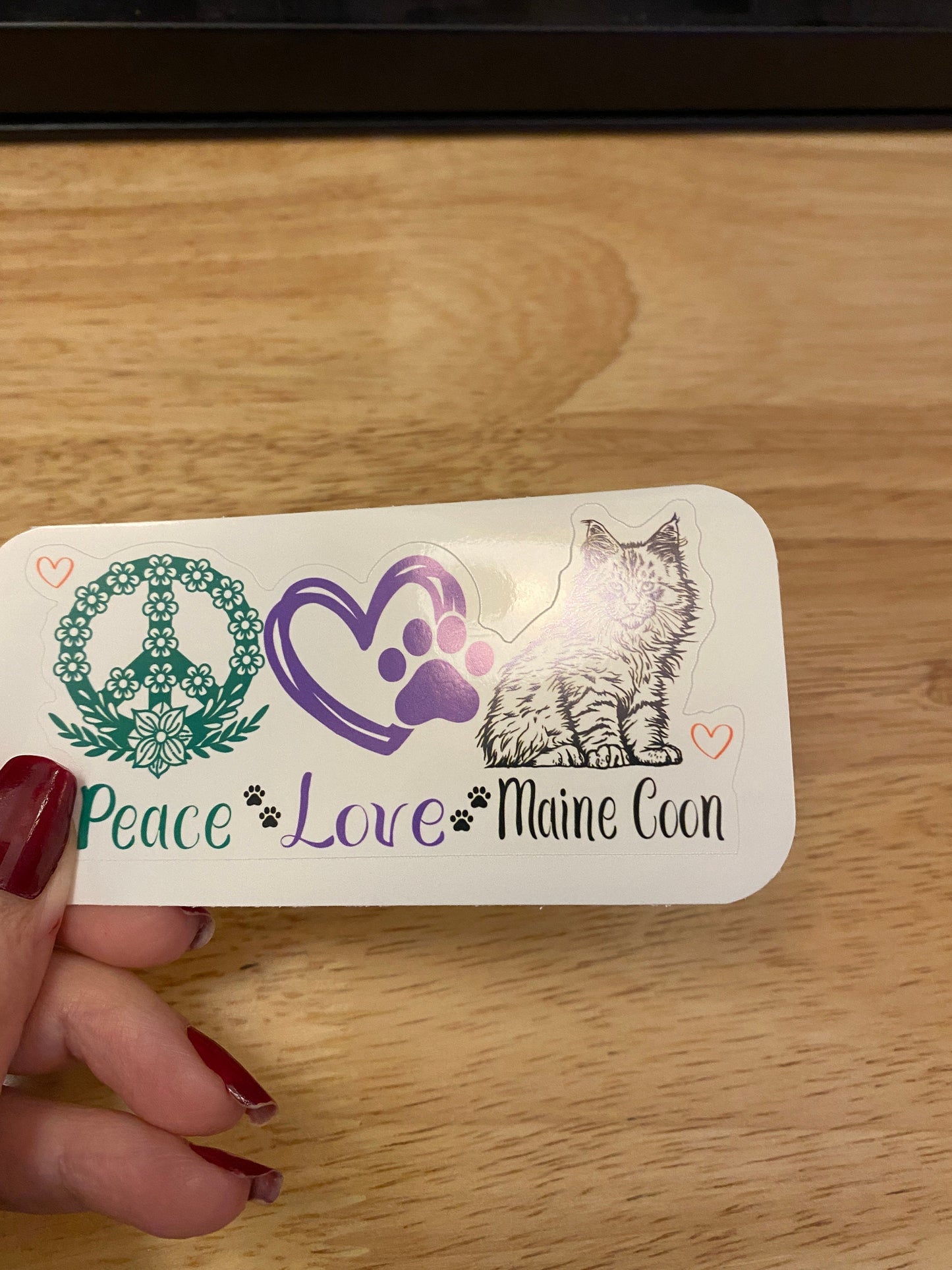 Peace Love Maine Coon STICKER
