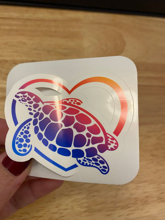 Rainbow Sea Turtle Sticker