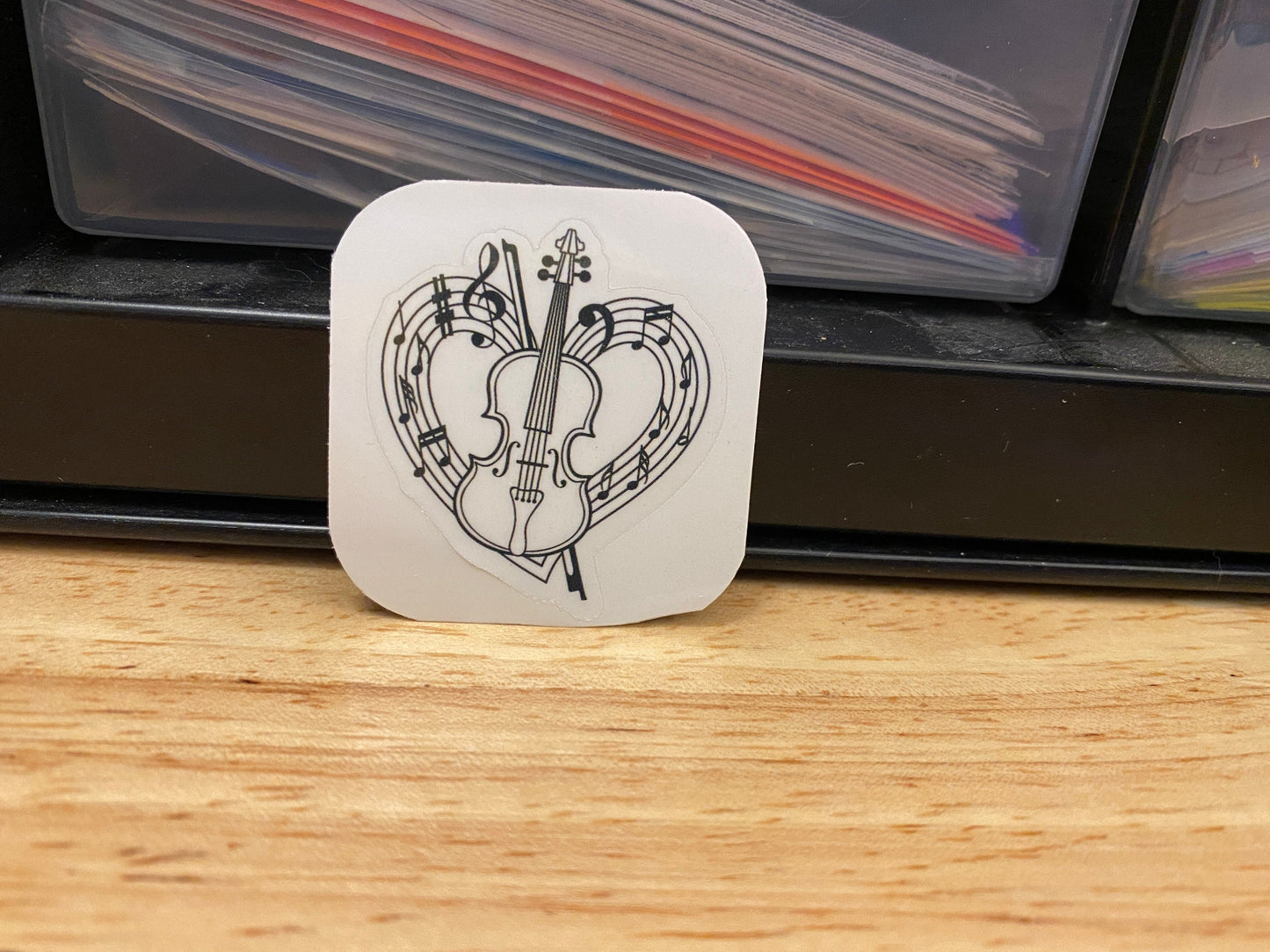 Musical Heart Violin Sticker