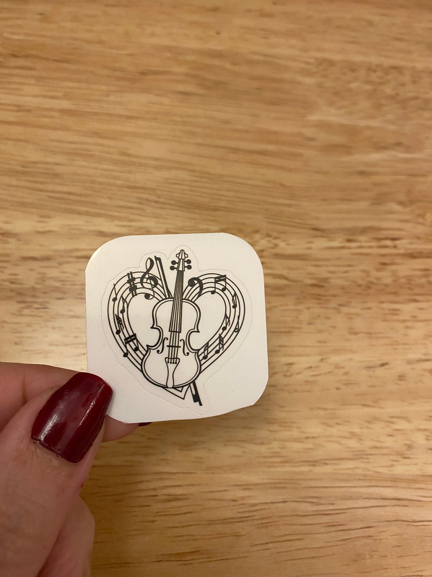 Musical Heart Violin Sticker