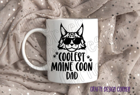 Coolest Maine Coon Dad mug, Cat Dad