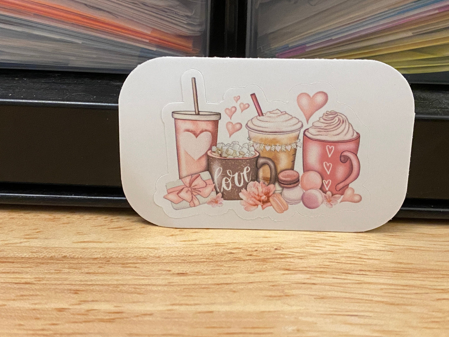 Love Coffee Sticker Lineup, Cute Coffee sticker, Coffee Cup, Drink Coffee, Love Present Coffee sticker