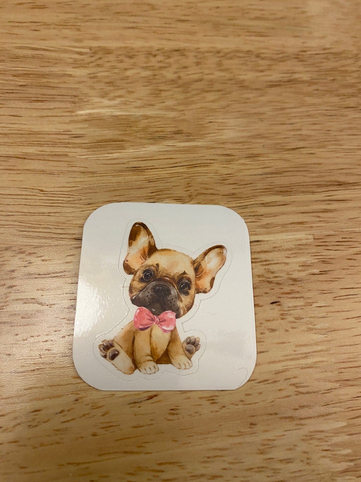 French Bull Dog with Bow STICKER