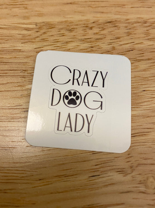 Paw Crazy Dog Lady Sticker