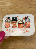 Cat Love Coffee Sticker, Cute Cat Coffee sticker, Cat Coffee Cup, Drink Coffee, Love Cat Coffee sticker