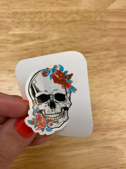 Floral Skull Sticker